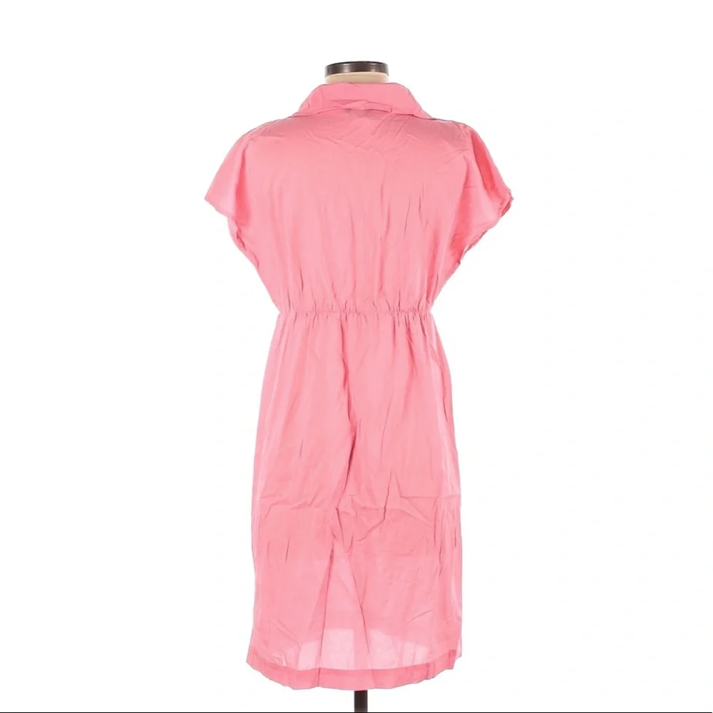 J. Crew Pink Short Sleeve Cowl Neck Mini Dress Size Small